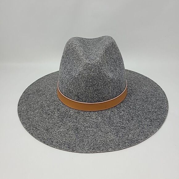 Fantastic Gigi Pip Womens XL Wide Brim Fedora Hat Gray Australian Wool Felt S/M main image 7
